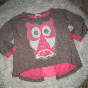 New Kiddo by Katie Sequin Owl Top Girls